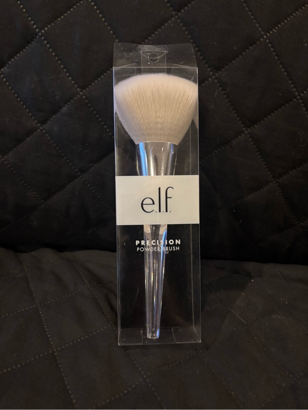 e.l.f. Precision Powder Brush - White Bristles, Silver Handle